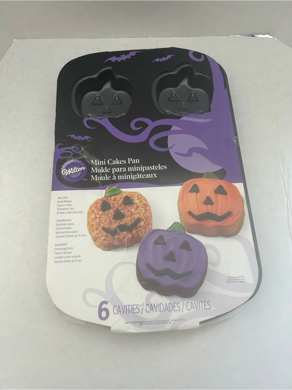 Wilton Jack O’Lantern Pumpkin Mini Cakes Non Stick Pan/Mold 6 Molds NWWT